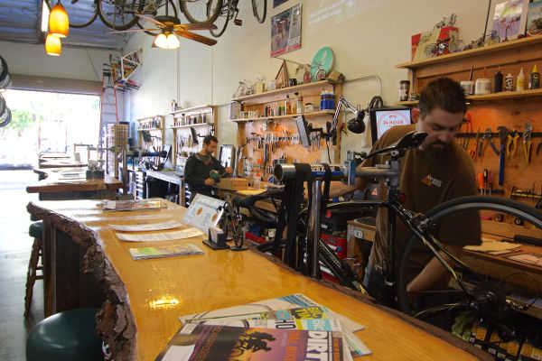Anywhere Bike shop in Action