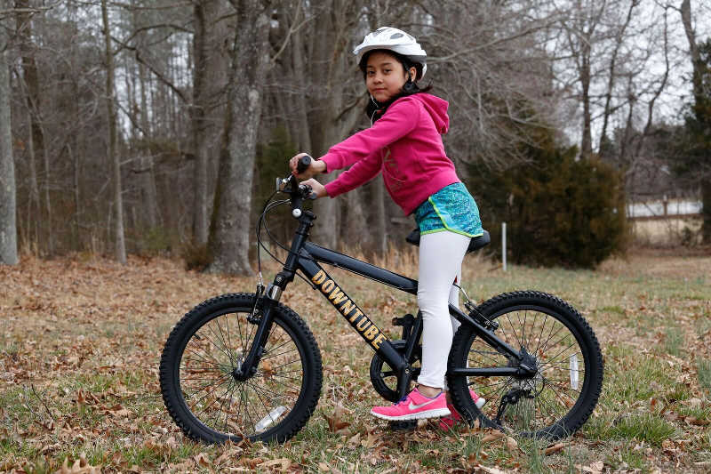 6 year old girl on a bike